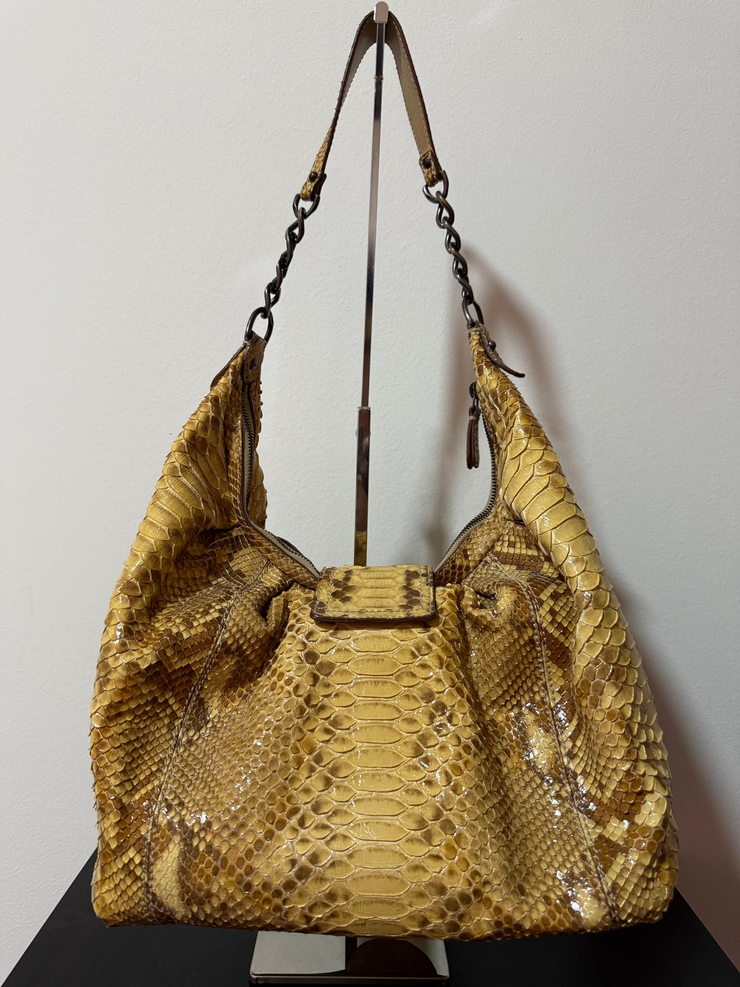 Fendi Borsa B Python Hobo