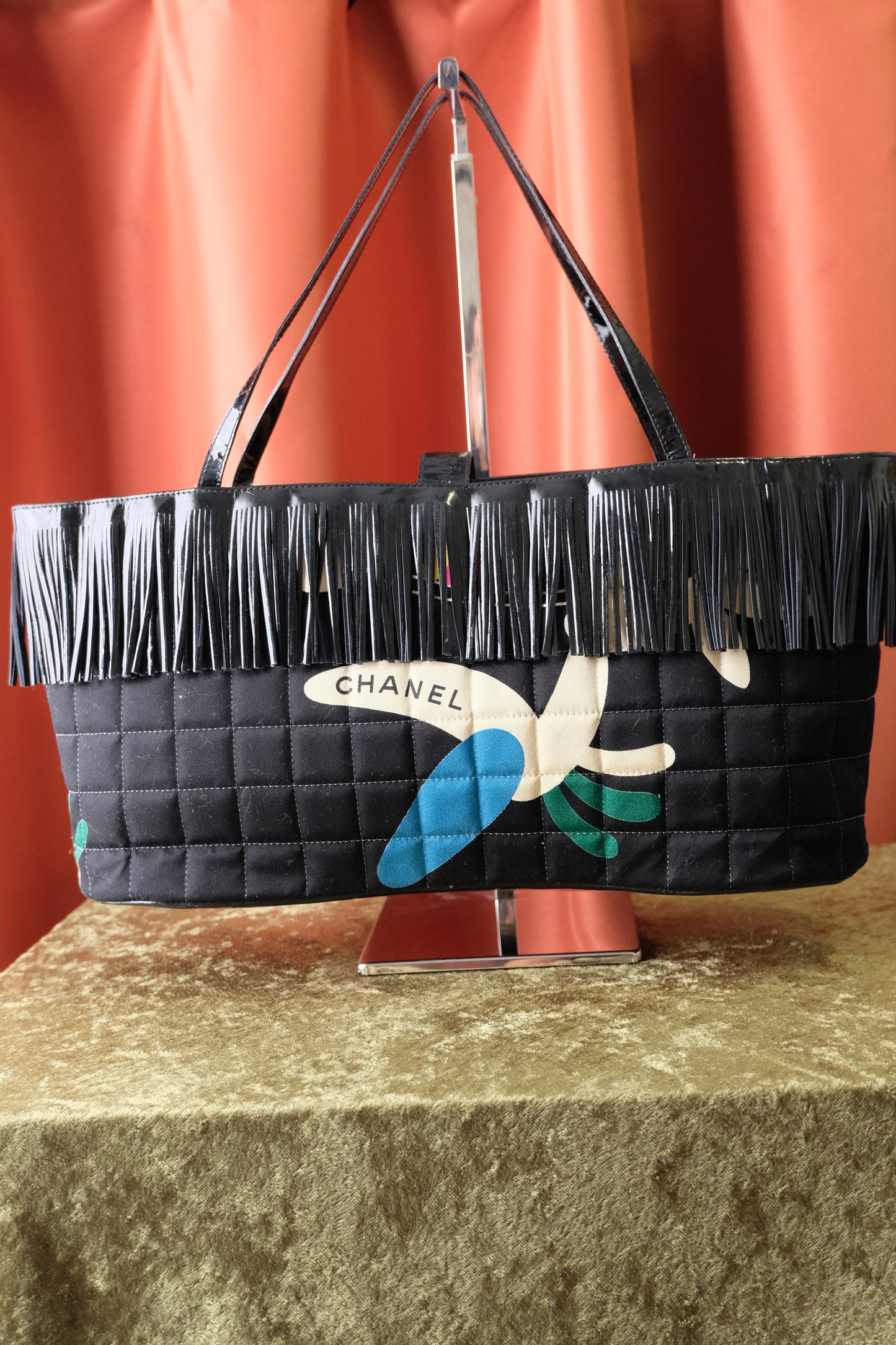 Chanel Square Quilted Fringe Bag