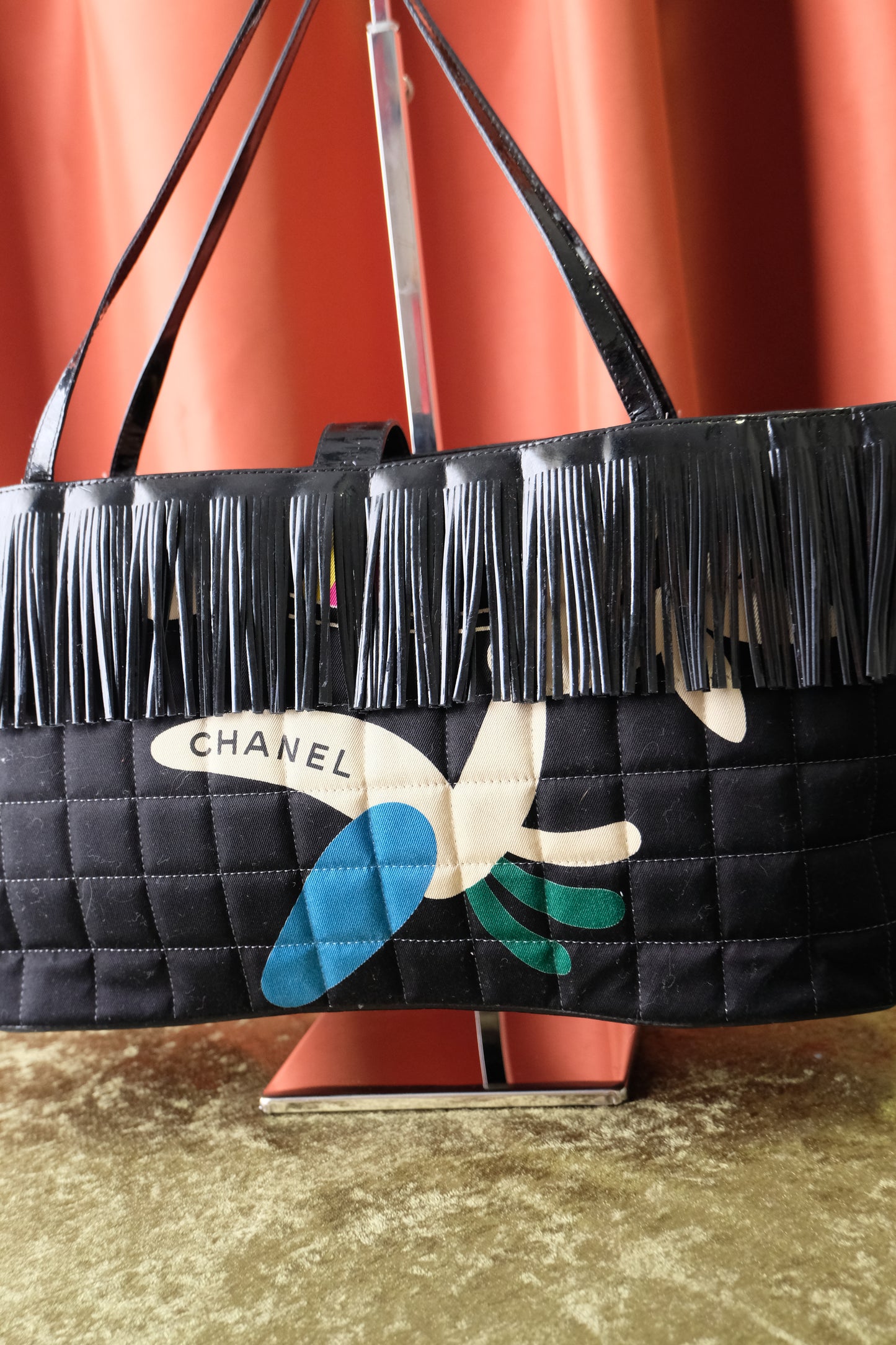 Chanel Square Quilted Fringe Bag
