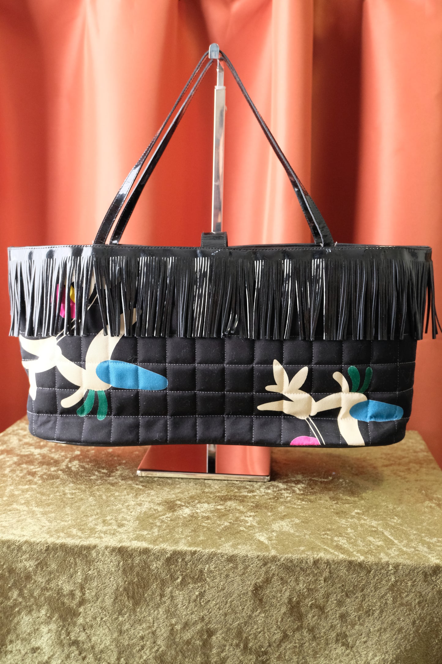 Chanel Square Quilted Fringe Bag