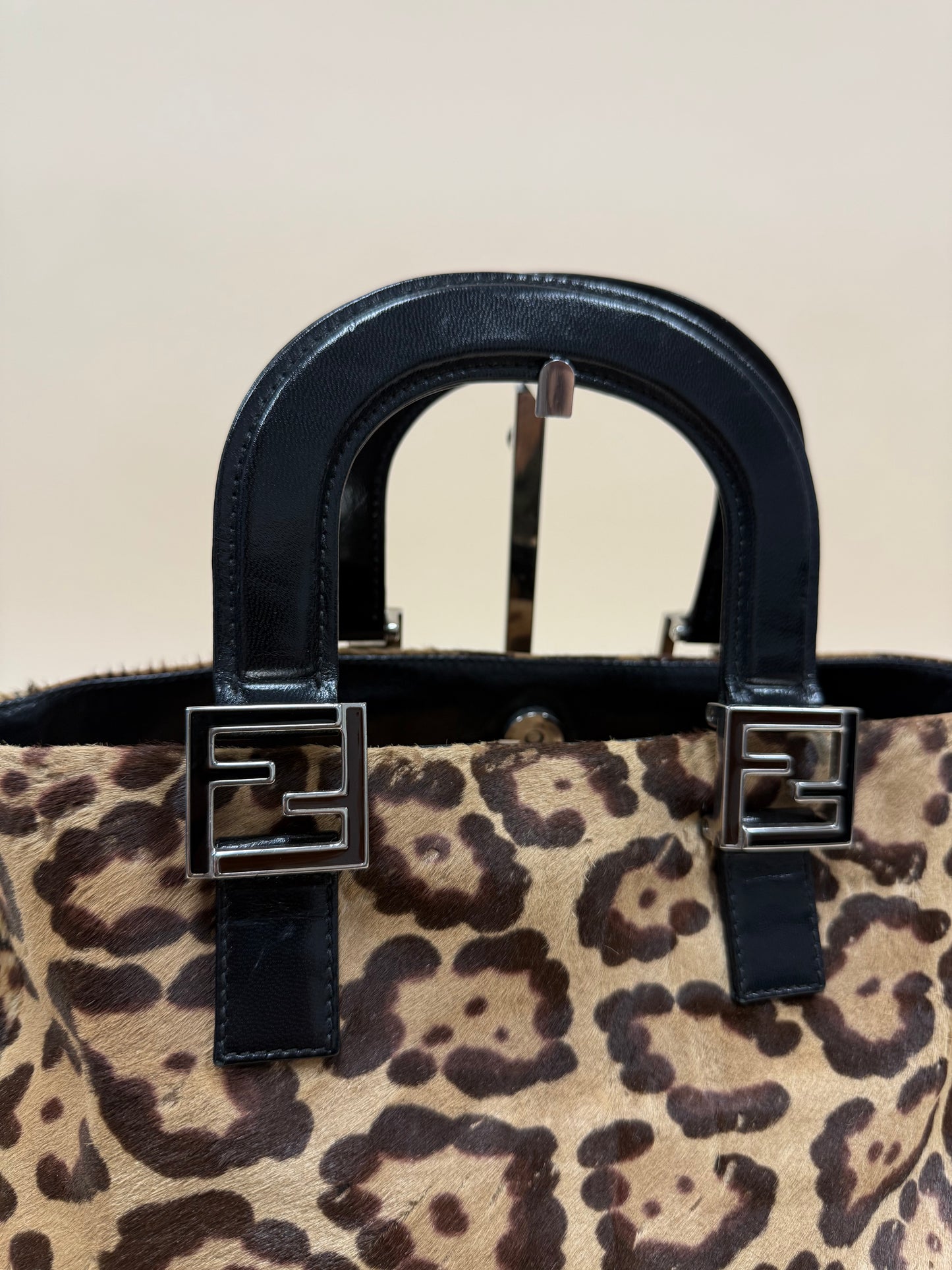 Fendi Top Handle Cheetah Print Bag