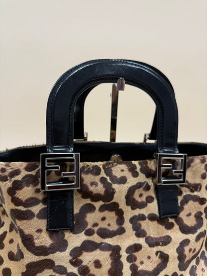 Fendi Top Handle Cheetah Print Bag