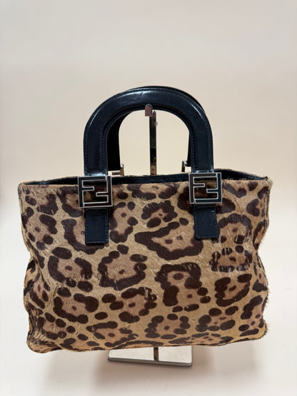 Fendi Top Handle Cheetah Print Bag