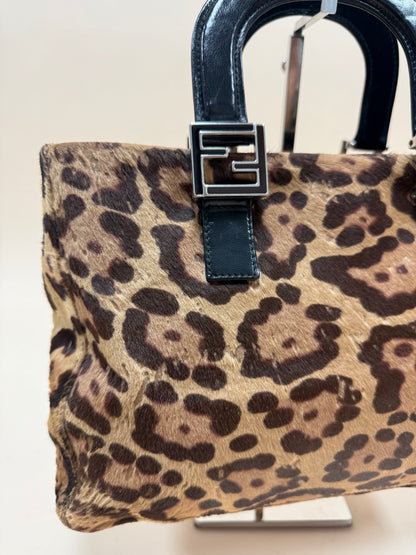 Fendi Top Handle Cheetah Print Bag