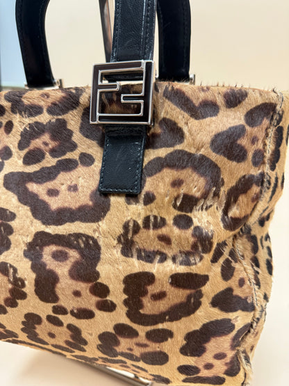 Fendi Top Handle Cheetah Print Bag
