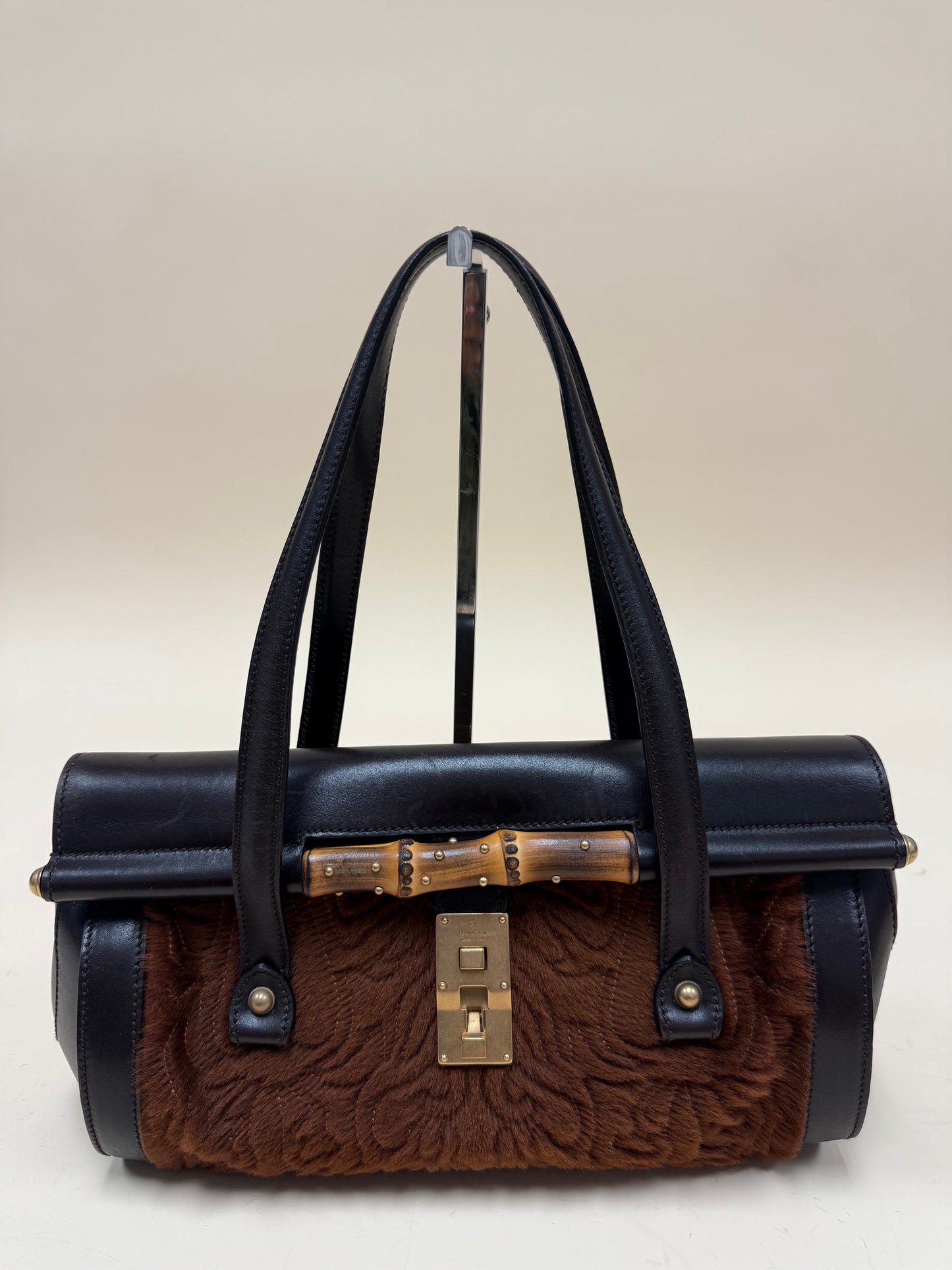 Gucci Pony Bamboo Bullet Bag
