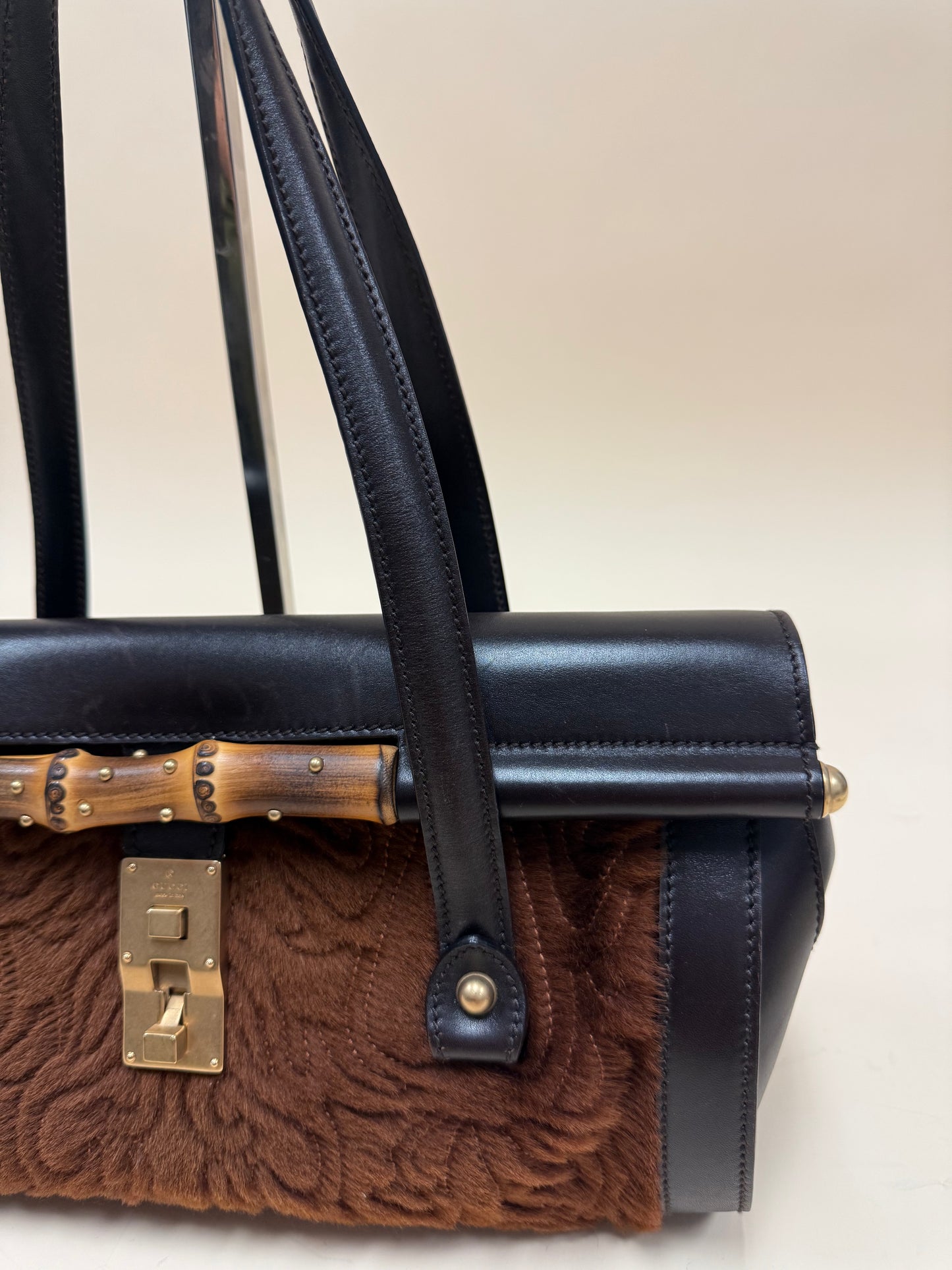 Gucci Pony Bamboo Bullet Bag