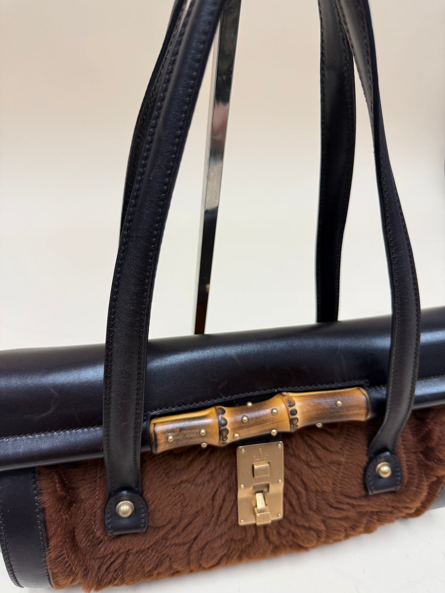 Gucci Pony Bamboo Bullet Bag