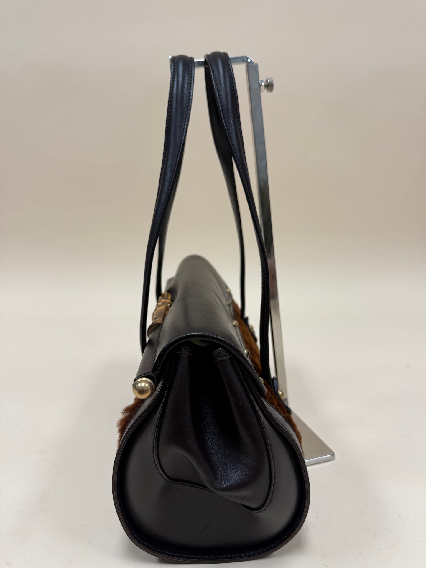 Gucci Pony Bamboo Bullet Bag
